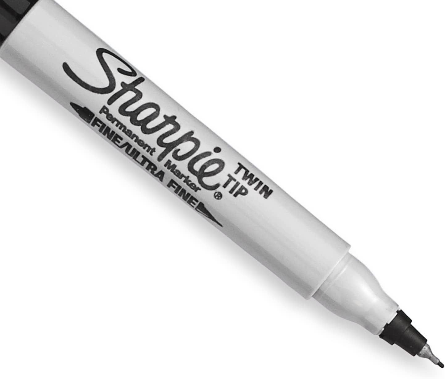 image:imageSharpie Twin Tip Permanent Markers Fine and Ultra Fine Black 4 Count