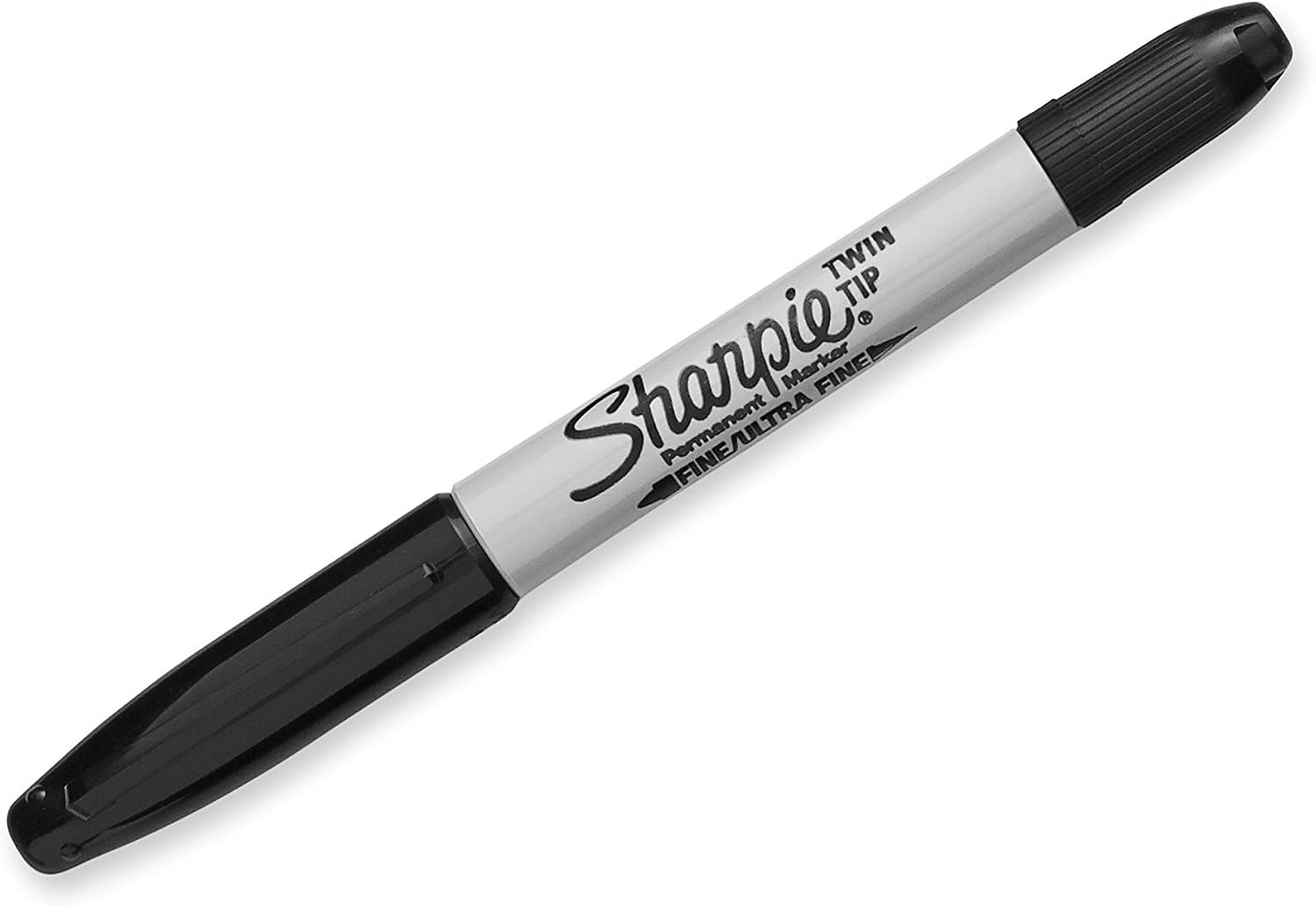image:imageSharpie Twin Tip Permanent Markers Fine and Ultra Fine Black 4 Count
