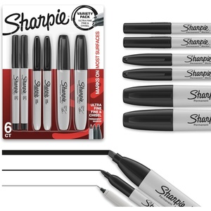 image:imageSharpie Permanent Markers Fine and UltraFine Points Assorted 10 Count USA 250th Anniversary EditionBlack